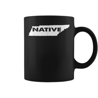 Native Tennessee State Pride Outline Coffee Mug - Monsterry