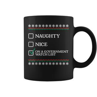 Naughty Nice On A Government Watch List Coffee Mug - Monsterry DE