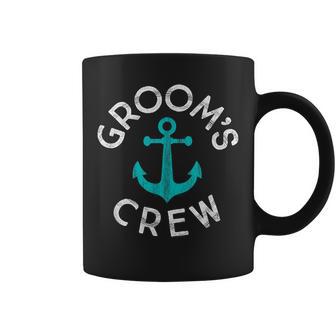 Nautical Groomsmen Wedding Party Groom's Crew Anchor Coffee Mug - Monsterry UK