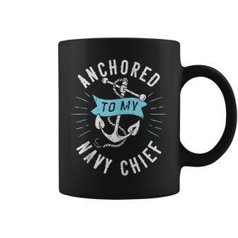 Navy Chief Wife Anchored To My Navy Chief Coffee Mug - Monsterry CA
