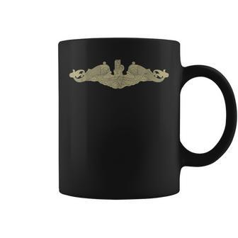 Navy Submarine Warfare Insignia Vintage Coffee Mug - Monsterry DE