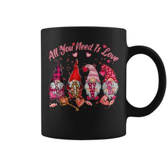 All You Need Is Love Gnomies Valentines Day Girls Womens Coffee Mug - Monsterry DE