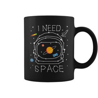 I Need Space Astronaut Helmet Solar System Astronomy Planets Coffee Mug - Monsterry AU