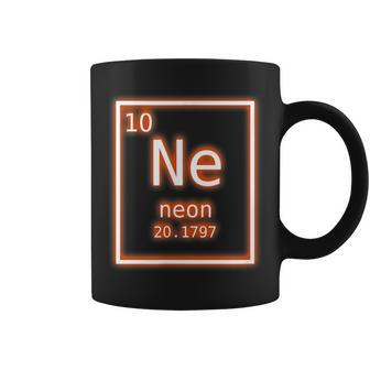 Neon Element Orange Periodic Table Nerd Retro Chemistry Coffee Mug - Monsterry DE