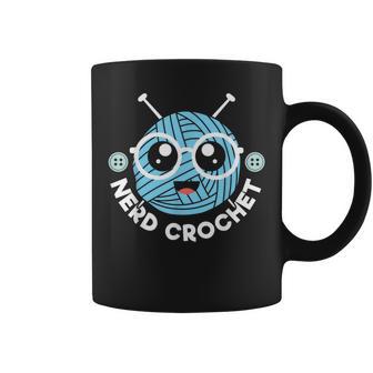 Nerd Crochet Yarn Collector Crocheting Knitting Crafty Coffee Mug - Monsterry