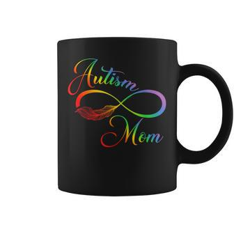 Neurodiversity Symbol Rainbow Autism Mom Autism Infinity Coffee Mug - Monsterry