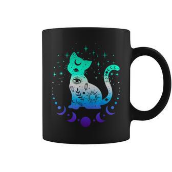 New Blue Gay Male Mlm Pride Flag Astrology Cat Coffee Mug - Monsterry