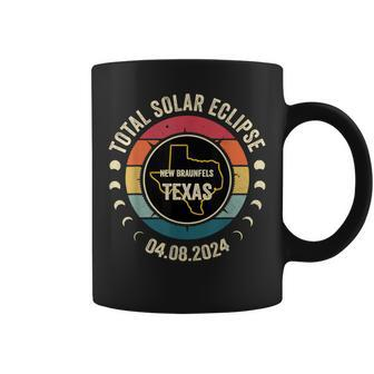 New Braunfels Texas Total Solar Eclipse 2024 Coffee Mug - Monsterry