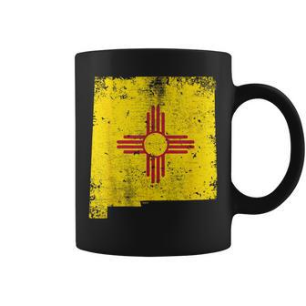New Mexico State Flag Faded Flag Of New Mexico Coffee Mug - Monsterry CA