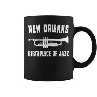 New Orleans Birthplace Of Jazz Trumpet Nola Coffee Mug - Monsterry DE