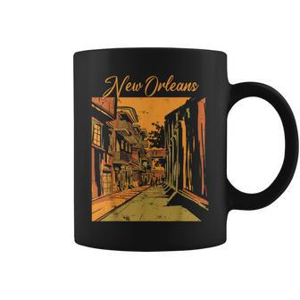New Orleans Louisiana Souvenir Bourbon Street Coffee Mug - Monsterry