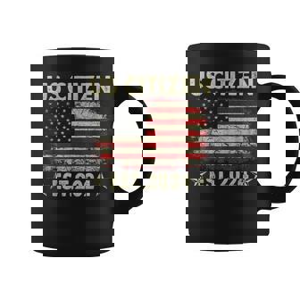 New Us Citizen Est 2024 American Immigrant Citizenship Coffee Mug - Thegiftio