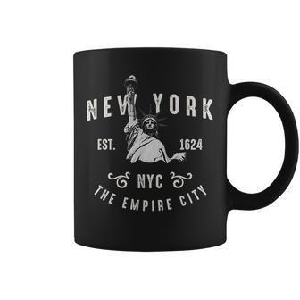 New York City Liberty Lady Vintage Coffee Mug - Monsterry AU