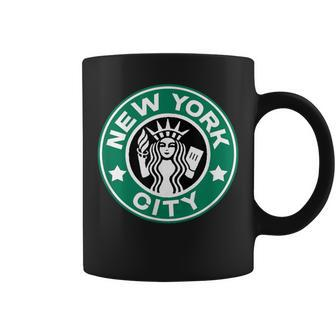 New York City Trip Souvenir Statue Of Liberty Big Apple Coffee Mug - Monsterry CA