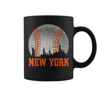 New York Retro Baseball Lover Met At Game Day Coffee Mug - Monsterry DE