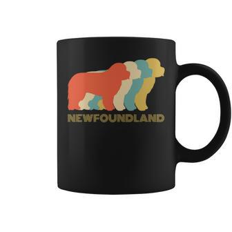 Newfoundland Dog Breed Vintage Look Silhouette Coffee Mug - Monsterry