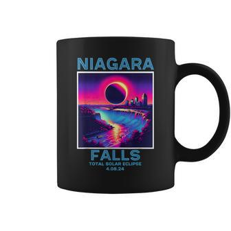 Niagara Falls Total Solar Eclipse 2024 80S New York Canada Coffee Mug | Mazezy CA