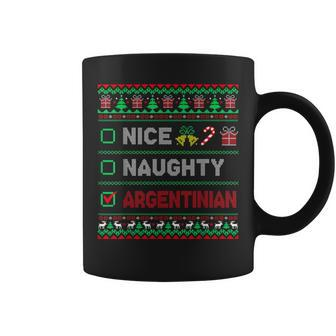 Nice Naughty Argentinian Christmas Checklist Argentina Coffee Mug | Mazezy CA
