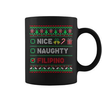 Nice Naughty Filipino Christmas Checklist Philippines Coffee Mug - Monsterry UK