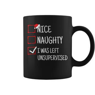 Nice Naughty Left Unsupervised Christmas Coffee Mug - Thegiftio UK