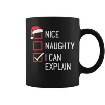 Nice Naughty List I Can Explain Christmas Coffee Mug - Thegiftio UK