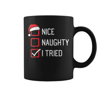 Nice Naughty List I Tried Christmas Coffee Mug - Thegiftio UK