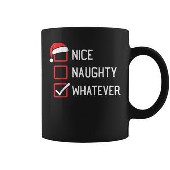 Nice Naughty List Whatever Christmas Coffee Mug - Monsterry
