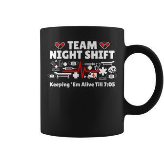 Night Shift Nurse Life Rn Lpn Cna Healthcare Heartbeat Love Coffee Mug - Monsterry AU
