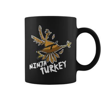 Ninja Turkey Bird Thanksgiving Coffee Mug - Monsterry