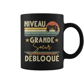 Niveau Grande Soeur Débloqué Cadeau Nouvelle Naissance Soeur Tasse - Cadeauxyz