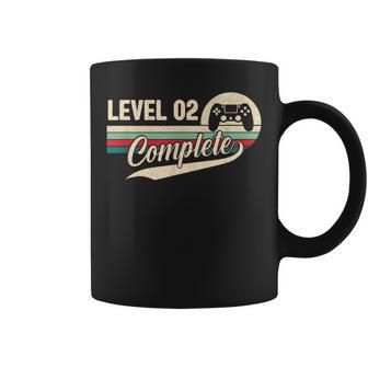 Nivel 2 Completo Divertido Segundo Aniversario De Boda Para Parejas Taza de café - Regaloses