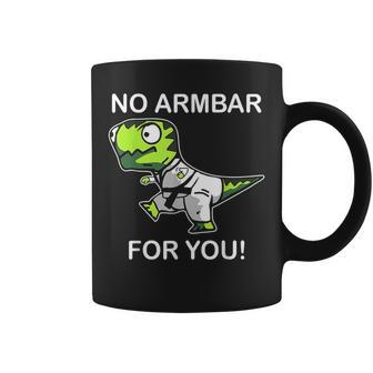 No Armbar For You Jiu Jitsu Dinosaur Coffee Mug - Monsterry DE