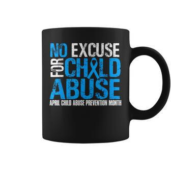 No Excuse For Child Abuse Child Abuse Awareness Month Coffee Mug - Monsterry UK