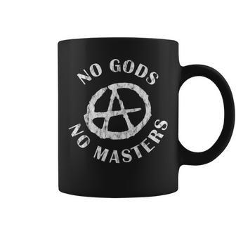 No Hay Dioses Ni Maestros Para Anarquistas Y Ateos Taza de café - Regaloses