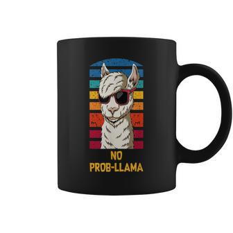 No Prob-Llama Word Play Lama Alpaca Vintage Coffee Mug - Monsterry