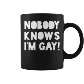 Nobody Knows I'm Gay Idea Csd Coffee Mug - Thegiftio UK