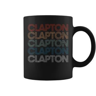 Nom Clapton Rétro Vintage Tasse - Cadeauxyz