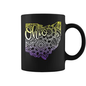 Nonbinary Lgbtq Ohio Gay Pride Lgbt Yoga Meditation Mandala Coffee Mug - Monsterry UK