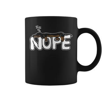 Nope Lazy Dachshund Dog Lover Coffee Mug | Mazezy