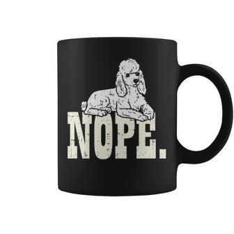 Nope Lazy Poodle Standard Mini Toy Pet Dog Lover Owner Coffee Mug | Mazezy