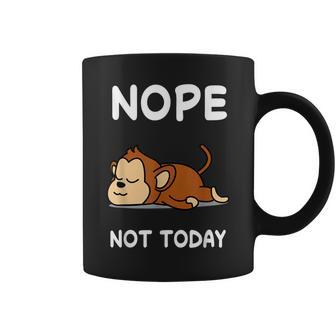 Nope Monkey Sleeping Sleep Pajama Nightgown Coffee Mug - Monsterry AU