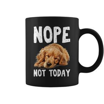 Nope Not Today Lazy Dog Golden Retriever Coffee Mug - Monsterry DE