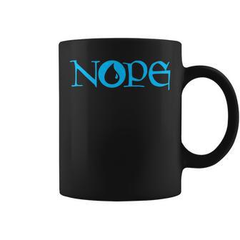 Nope Dark Blue Magic Island Mana Symbol Coffee Mug - Monsterry AU