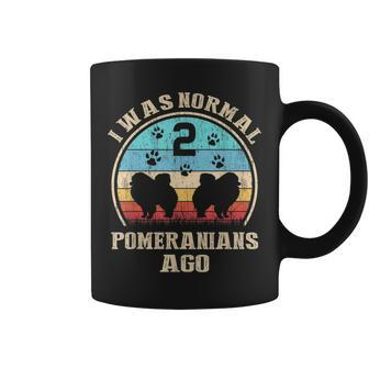 I Was Normal 2 Two Pomeranians Dogs Ago Dog Moms Dads Coffee Mug - Monsterry DE