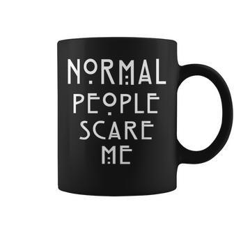 Normal People Scare Me Soft Touch Coffee Mug - Monsterry DE