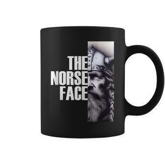 The Norse Face Viking Warrior Face 3 Coffee Mug - Monsterry