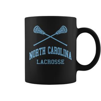North Carolina Lacrosse Vintage Nc Lax Weathered Coffee Mug - Monsterry
