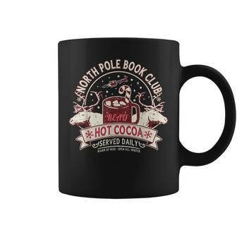 North Pole Book Club Hot Cocoa Reindeer Librarians Christmas Coffee Mug - Seseable