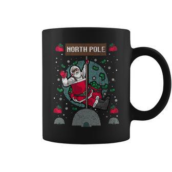 North Pole Dancer Pole Dancing Santa Claus Ugly Christmas Coffee Mug - Monsterry AU