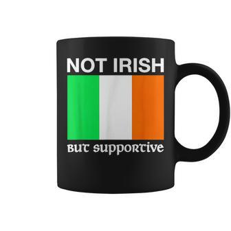 Not Irish But Supportive Ireland Flag Coffee Mug | Mazezy CA